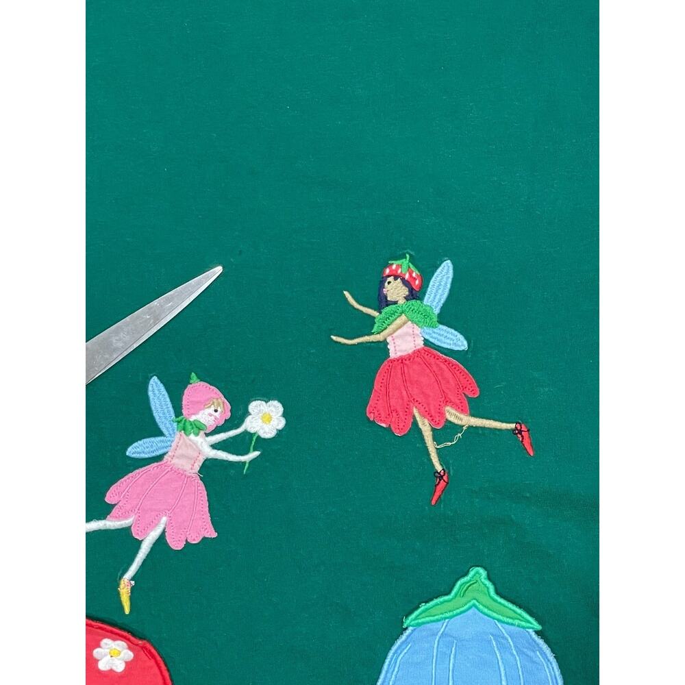 Mini Boden Kids Fairy Mushroom House Appliqué Long Sleeve Tunic Top Green 11-12Y - Picture 6 of 7